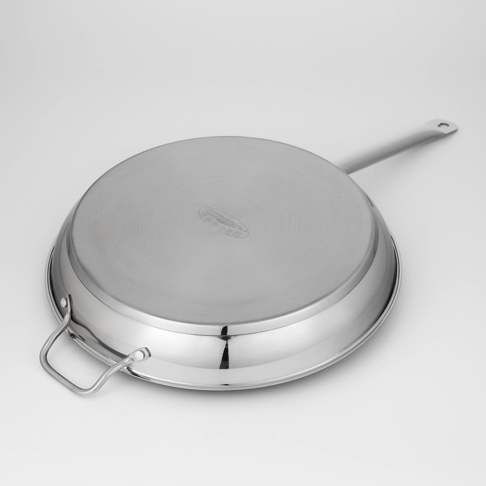 Сковорода «Общепит», d=40 см, толщина стенок 0,8 мм, дно 3,5 мм, с теплораспределительным слоем, индукция Сковорода «Общепит», d=40 см, толщина стенок 0,8 мм, дно 3,5 мм, с теплораспределительным слоем, индукция