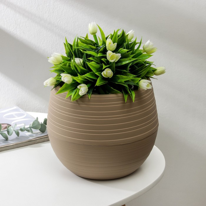 Горшок «Дуэт», 2,5 л , цвет кофе с молоком Горшок «Дуэт», 2,5 л , цвет кофе с молоком