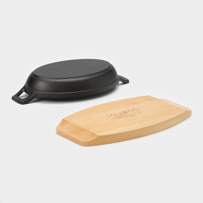 Сковорода чугунная Magma «Далат», 18×12×3 см, индукция, цвет чёрный Сковорода чугунная Magma «Далат», 18×12×3 см, индукция, цвет чёрный