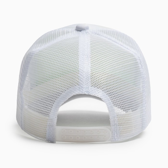 Бейсболка с сеткой MINAKU, цвет белый, размер 56-58 Бейсболка с сеткой MINAKU, цвет белый, размер 56-58