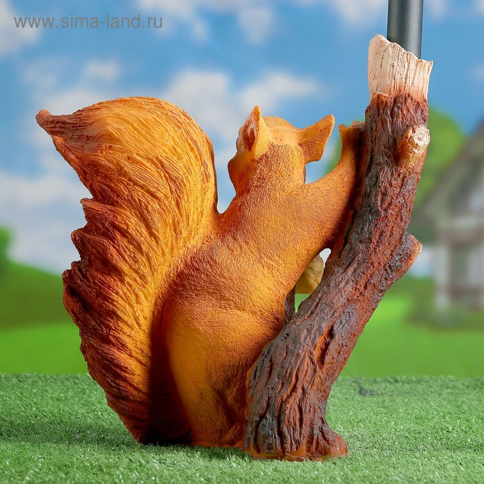 Садовый фонарь  Садовый фонарь "Белка с веткой-фонарем" 33см