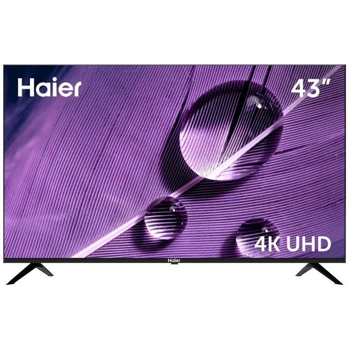 Телевизор Haier SMART TV S1, 43 Телевизор Haier SMART TV S1, 43",  3840x2160, DVB-T/T2/C/S2, HDMI 4, USB 2, Smart TV, чёрный