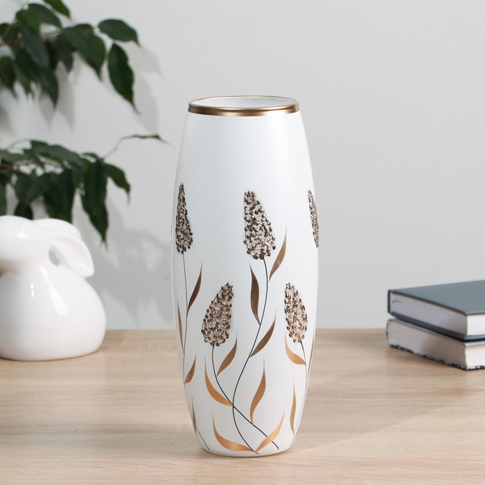 Ваза  Ваза "Ростки" белая 8х11х26 см
