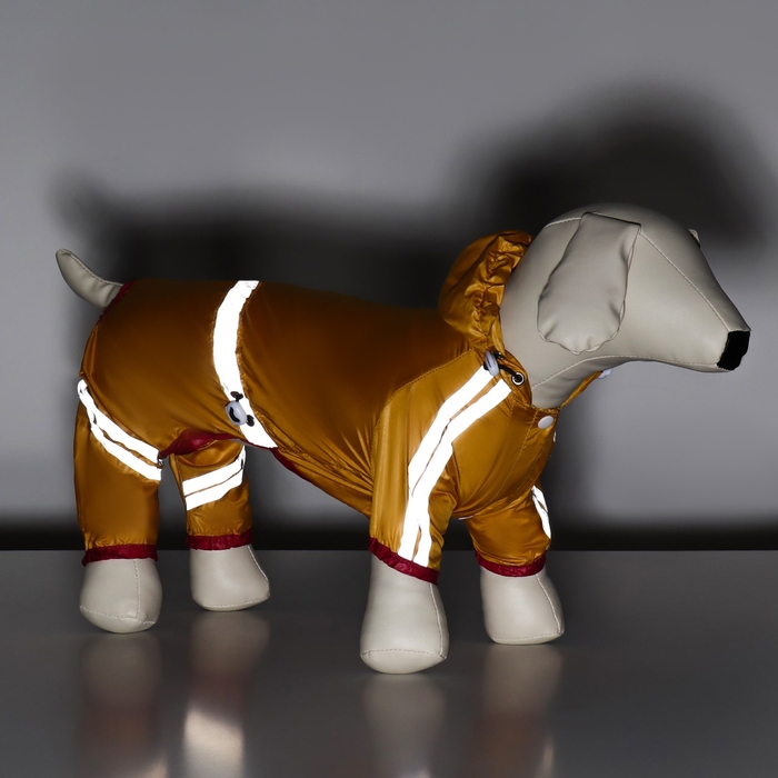 Комбинезон для собак, демисезонный, размер 2ХL (ДС 34-36, Ог 51-53, ОШ 39-41 см), жёлтый Комбинезон для собак, демисезонный, размер 2ХL (ДС 34-36, Ог 51-53, ОШ 39-41 см), жёлтый