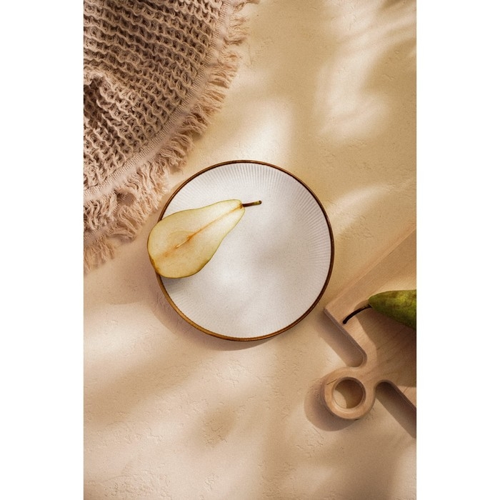 Тарелка обеденная фарфоровая SL Home «Волна в камне», d=20,5 см, цвет белый