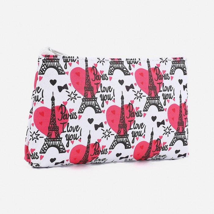 Косметичка на молнии, цвет белый/разноцветный Косметичка на молнии, цвет белый/разноцветный