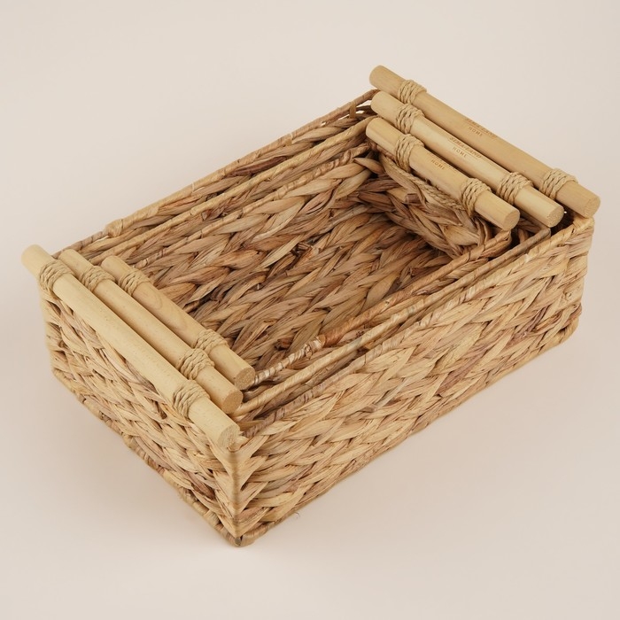 Корзины для хранения ручной работы SL Home, 3 шт: 27×16×9 см, 31×20×12 см, 35×24×13 см Корзины для хранения ручной работы SL Home, 3 шт: 27×16×9 см, 31×20×12 см, 35×24×13 см