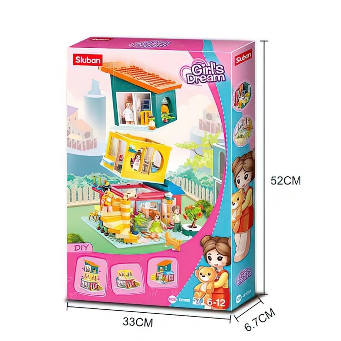 Конструктор Розовая мечта «Трехэтажный дом», 571 деталь Конструктор Розовая мечта «Трехэтажный дом», 571 деталь