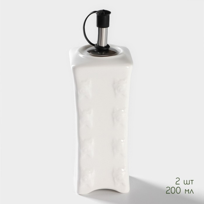 Банки для хранения специй и соусов BellaTenero, 6 предметов: солонка 100 мл, банка 200 мл, соусник 200 мл, фарфоровые, цвет белый