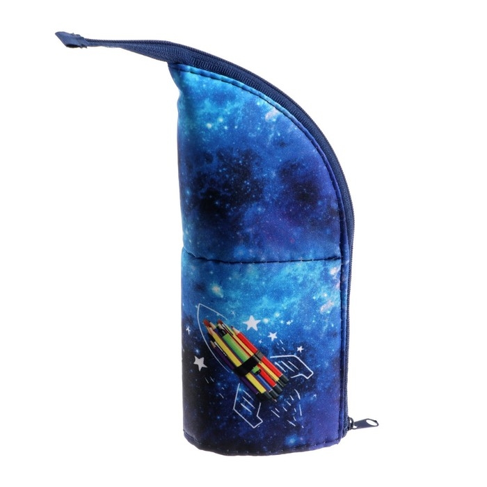Пенал тубус-подставка, 85 х 210 х 65 мм, мягкий, тканевый, Calligrata, ПМО 12-20 Пенал тубус-подставка, 85 х 210 х 65 мм, мягкий, тканевый, Calligrata, ПМО 12-20 "Ракета"
