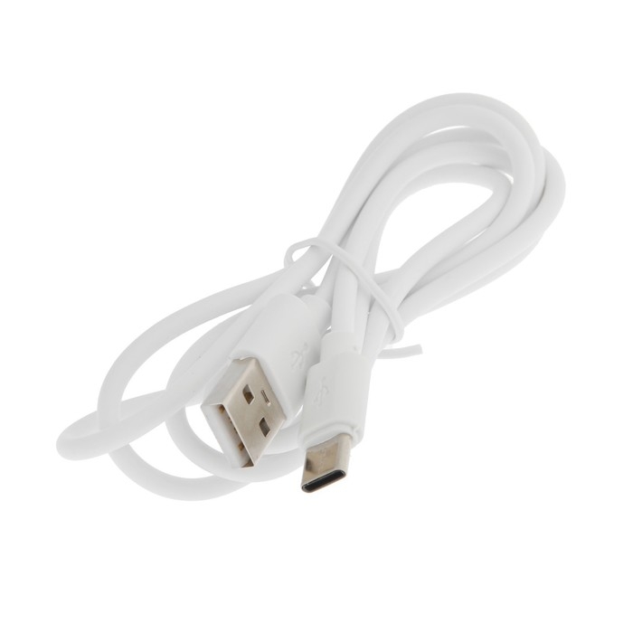 Кабель Luazon, Type-C - USB, 2 А, 1 м, белый Кабель Luazon, Type-C - USB, 2 А, 1 м, белый