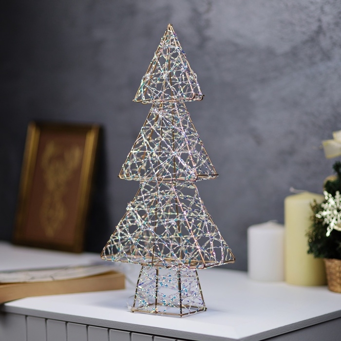 Светодиодная фигура «Ёлочка» 36х17х6 см, 20 LED, батарейки ААx2 (не в комплекте), свечение теплое белое Светодиодная фигура «Ёлочка» 36х17х6 см, 20 LED, батарейки ААx2 (не в комплекте), свечение теплое белое