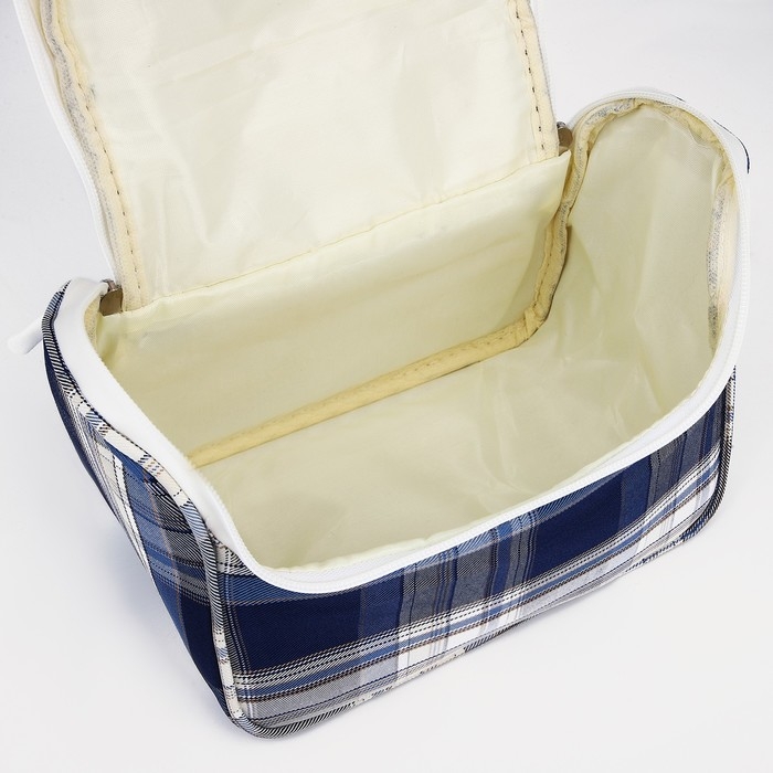 Косметичка на молнии, цвет синий/серый Косметичка на молнии, цвет синий/серый