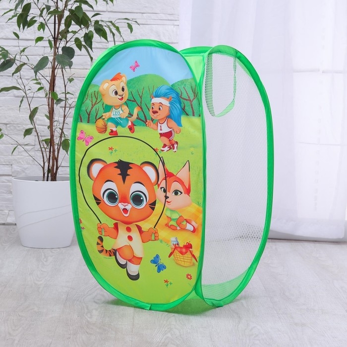 Корзина для хранения игрушек «Тигрёнок и друзья» 57х34х34 см Корзина для хранения игрушек «Тигрёнок и друзья» 57х34х34 см