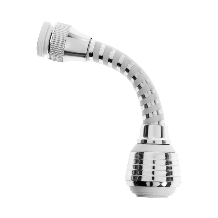 Аэратор ZEIN Z3603, поворотный, на шарнире, гибкий, 2 режима, хром/белый Аэратор ZEIN Z3603, поворотный, на шарнире, гибкий, 2 режима, хром/белый