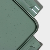 Контейнер пищевой Lock&Ok, 1,1 л, 18,6×12,2×8,1 см, прозрачный, крышка зелёная