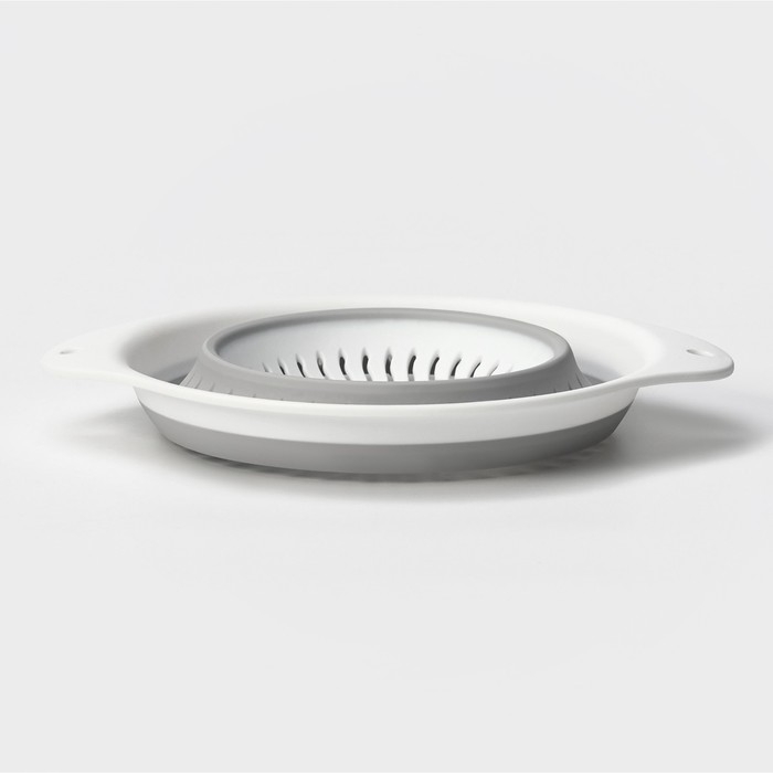 Дуршлаг складной «Флекс», 2,2 л, 29,5×24×10,5 см, цвет смоки Дуршлаг складной «Флекс», 2,2 л, 29,5×24×10,5 см, цвет смоки