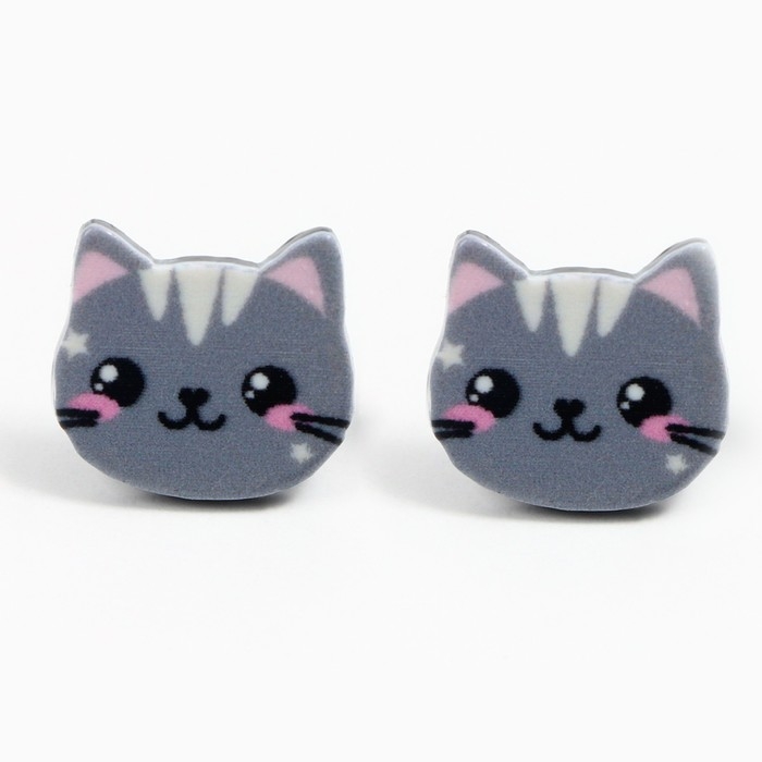 Серьги «Кошечки», 2 х 1,5 см Серьги «Кошечки», 2 х 1,5 см