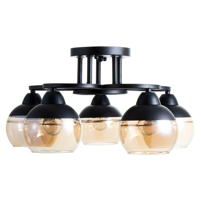 Люстра Люстра "Айрис" 5хЕ27 40Вт чёрный 47х47х23 см BayerLux