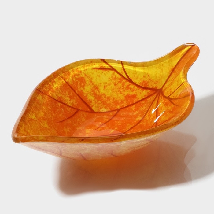 Соусник стеклянный Доляна «Лист», 80 мл, 13×8,1×3,4 см, цвет жёлтый Соусник стеклянный Доляна «Лист», 80 мл, 13×8,1×3,4 см, цвет жёлтый