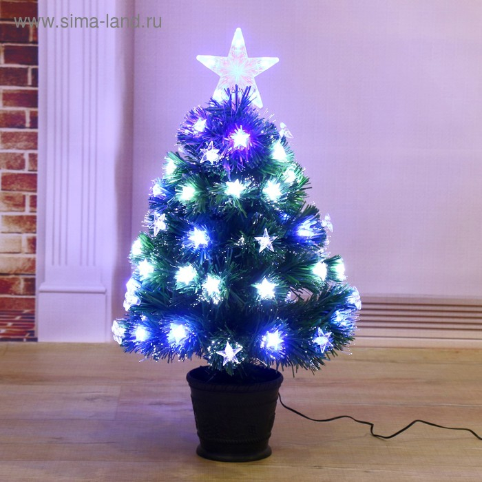 Ёлка фиброоптическая Ёлка фиброоптическая "Галактика" 60 см d нижнего яруса 38 см 55 веток