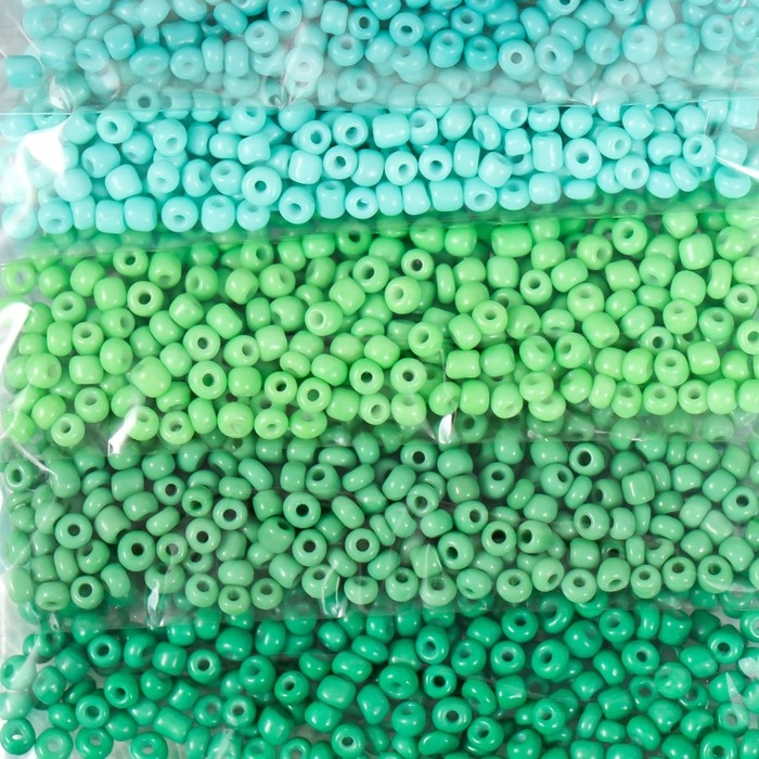 Бисер круглый 8/0  Бисер круглый 8/0 "Оттенки свежести" 8 цветов х 10 гр 20х8 см