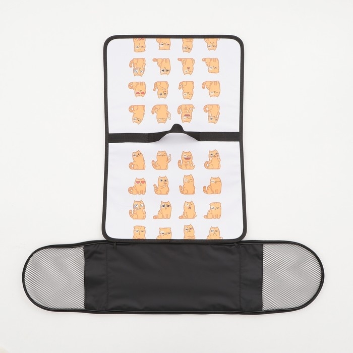 Сумка - переноска для животных каркасная,  45 х 25 х 30 см, белая с котами Сумка - переноска для животных каркасная,  45 х 25 х 30 см, белая с котами