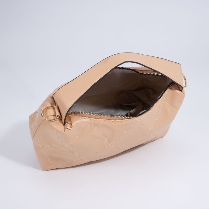 Сумка-багет на молнии, цвет бежевый Сумка-багет на молнии, цвет бежевый