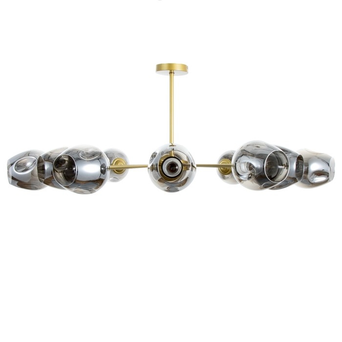 Люстра Люстра "Мурано" 12хЕ27 60Вт золото дымчатый 105х105х35см BayerLux