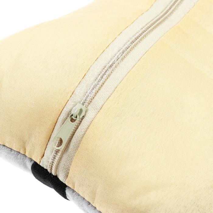 Подушка автомобильная косточка, на подголовник, 28×18 см, велюр, чёрный Подушка автомобильная косточка, на подголовник, 28×18 см, велюр, чёрный