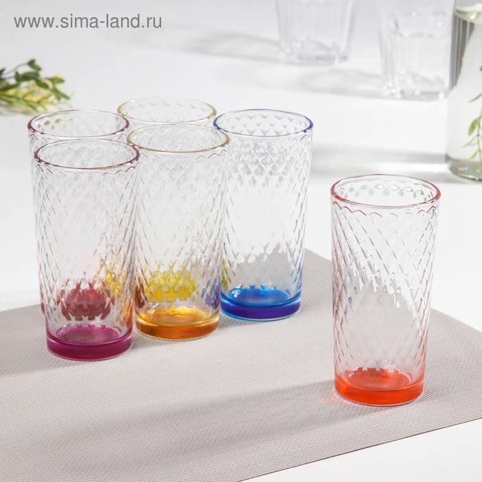 Набор стаканов «Джем», 230 мл, 6 шт, цвет МИКС Набор стаканов «Джем», 230 мл, 6 шт, цвет МИКС