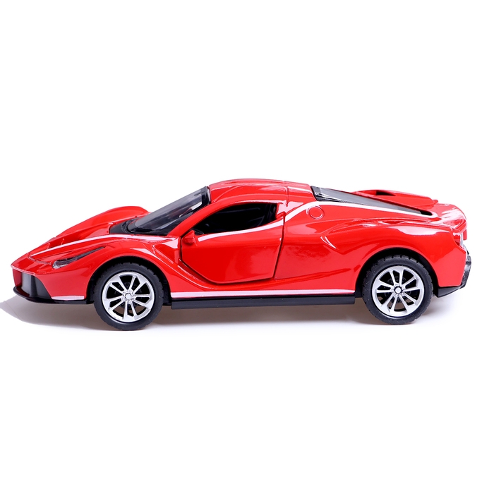 Машина металлическая «Купе», 1:28, световые и звуковые эффекты, открываются двери, цвет красный