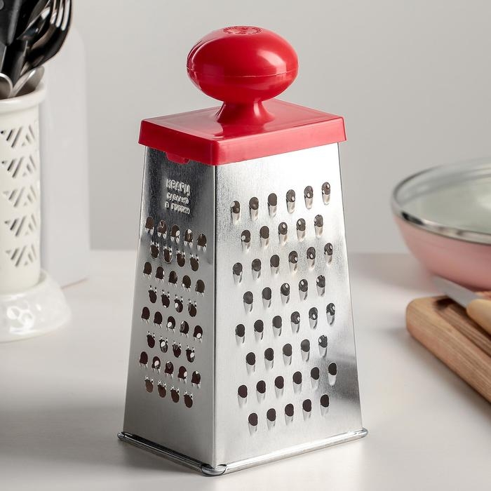 Тёрка «Комфорт», 4 грани, с круглой ручкой, 11×8,5×23 см, цвет МИКС Тёрка «Комфорт», 4 грани, с круглой ручкой, 11×8,5×23 см, цвет МИКС