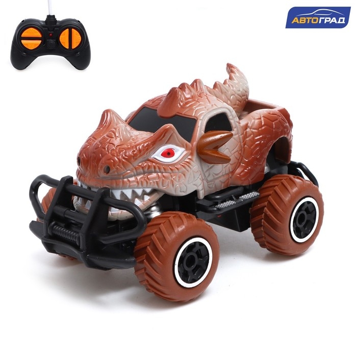 Джип DINO, радиоуправляемый , световые эффекты, работает от батареек, цвет коричневый Джип DINO, радиоуправляемый , световые эффекты, работает от батареек, цвет коричневый