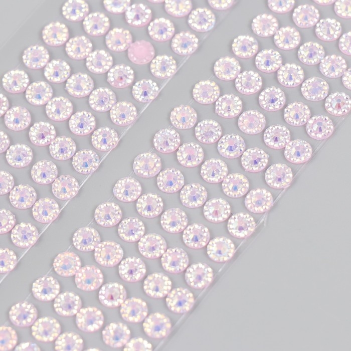 Полубусины самоклеющиеся d 5 мм, розовый хамелеон Полубусины самоклеющиеся d 5 мм, розовый хамелеон