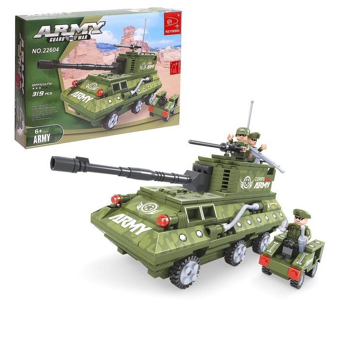 Конструктор «Десантный танк», 319 деталей Конструктор «Десантный танк», 319 деталей