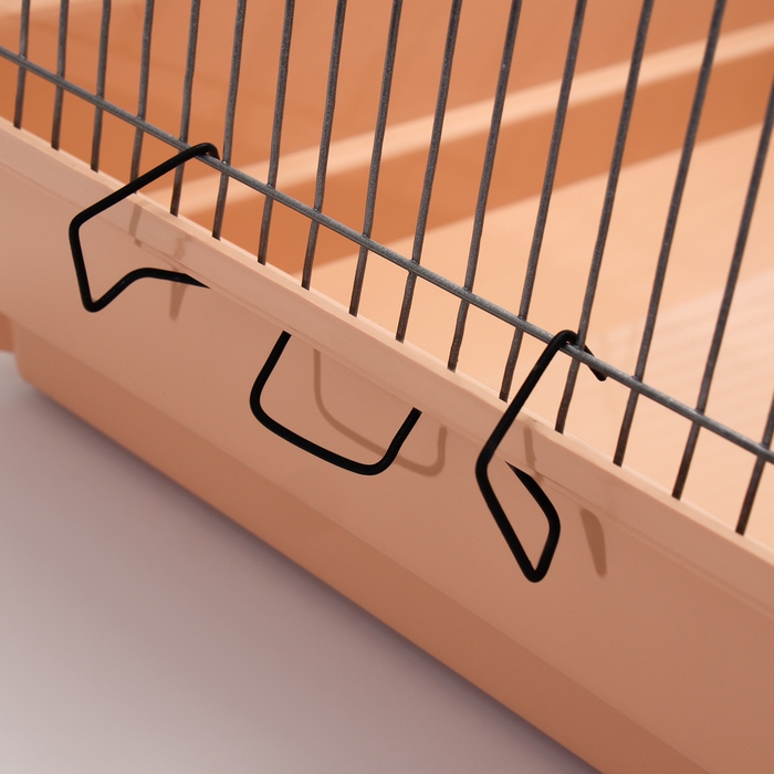 Клетка для птиц Клетка для птиц "Пижон" №104-Б, разборная, 2 секции, 58 х 40 х 88см, бежевая