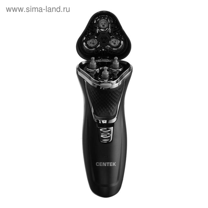 Электробритва Centek CT-2176, 3 Вт, роторная, 3 плавающие головки, АКБ, черная Электробритва Centek CT-2176, 3 Вт, роторная, 3 плавающие головки, АКБ, черная