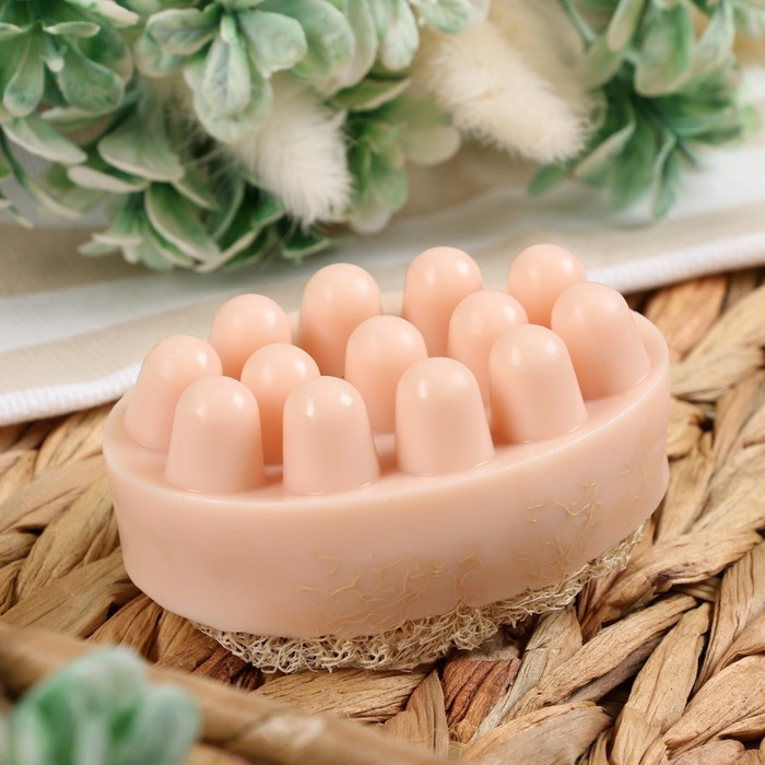 Мыло массажное с люффой Мыло массажное с люффой "Ваниль" 100 г "Добропаровъ" бежевый