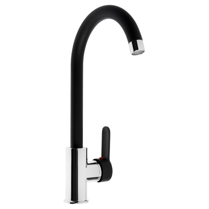 Смеситель для кухни ZEIN Z3353, однорычажный, картридж керамика 35 мм, черный/хром Смеситель для кухни ZEIN Z3353, однорычажный, картридж керамика 35 мм, черный/хром