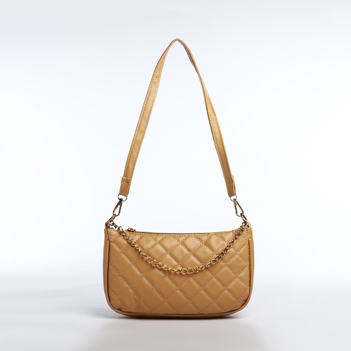 Сумка багет на молнии, цвет бежевый Сумка багет на молнии, цвет бежевый