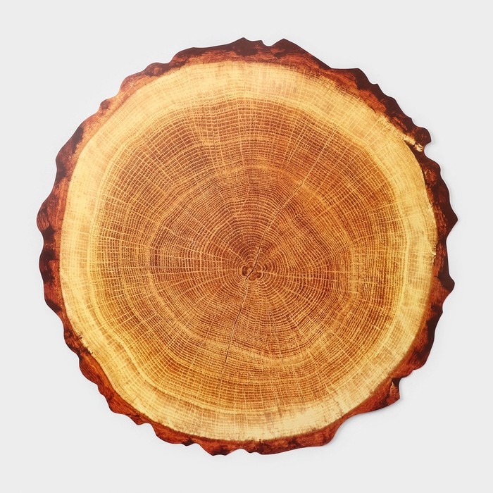 Салфетка сервировочная на стол «Спил», 38×39 см, цвет бежевый Салфетка сервировочная на стол «Спил», 38×39 см, цвет бежевый