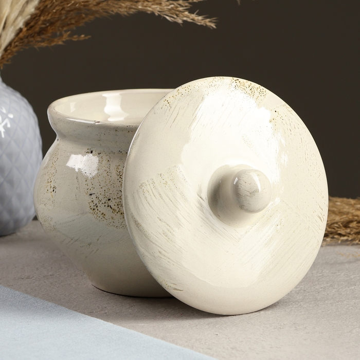 Горшок керамический для запекания №10, 1,3л / 13х16см, шебби