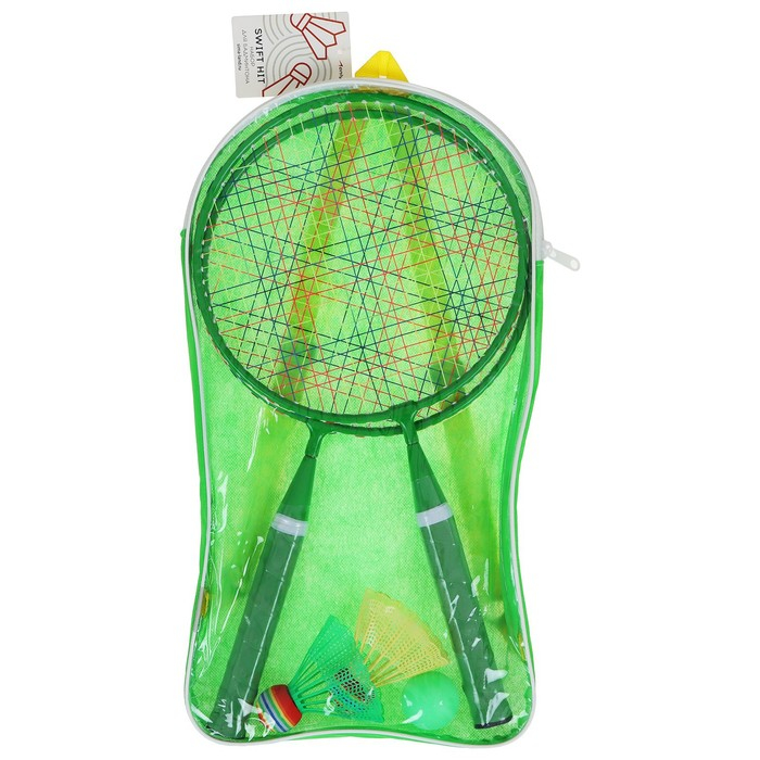 Набор для бадминтона ONLYTOP: 2 ракетки, 2 волана, мяч, цвета МИКС Набор для бадминтона ONLYTOP: 2 ракетки, 2 волана, мяч, цвета МИКС