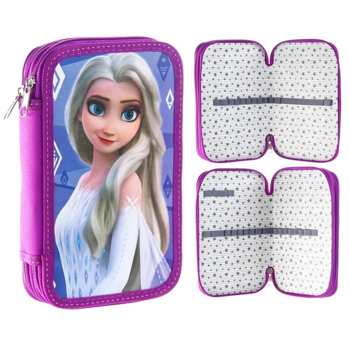 Пенал 2 секции,125х205х40 мм, ламинированный картон, Холодное сердце Пенал 2 секции,125х205х40 мм, ламинированный картон, Холодное сердце