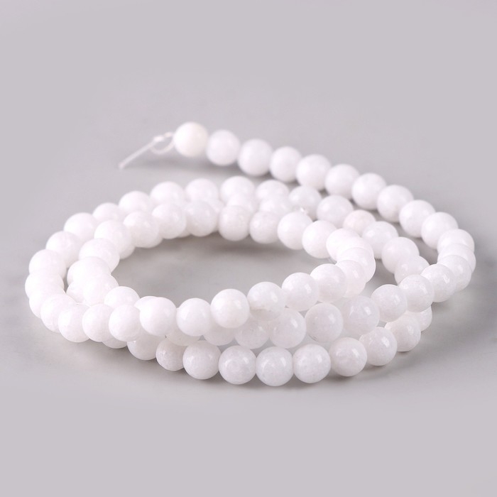 Бусины из натурального камня «Белый агат» набор 90 шт., размер 1 шт. — 4 мм Бусины из натурального камня «Белый агат» набор 90 шт., размер 1 шт. — 4 мм