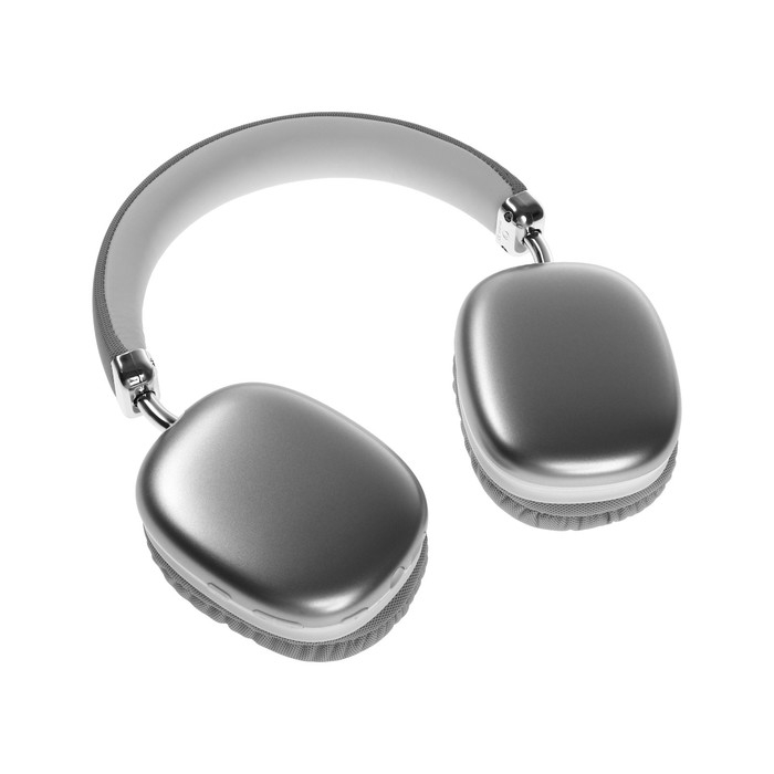 Наушники беспроводные RX-8 полноразмерные, микрофон, BT5.3, AUX, 400мАч, серебристые Наушники беспроводные RX-8 полноразмерные, микрофон, BT5.3, AUX, 400мАч, серебристые