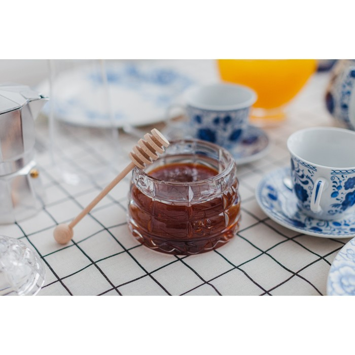 Ёмкость хрустальная для мёда «Улей с пчёлкой», 200 мл, h=11.8 см Ёмкость хрустальная для мёда «Улей с пчёлкой», 200 мл, h=11.8 см