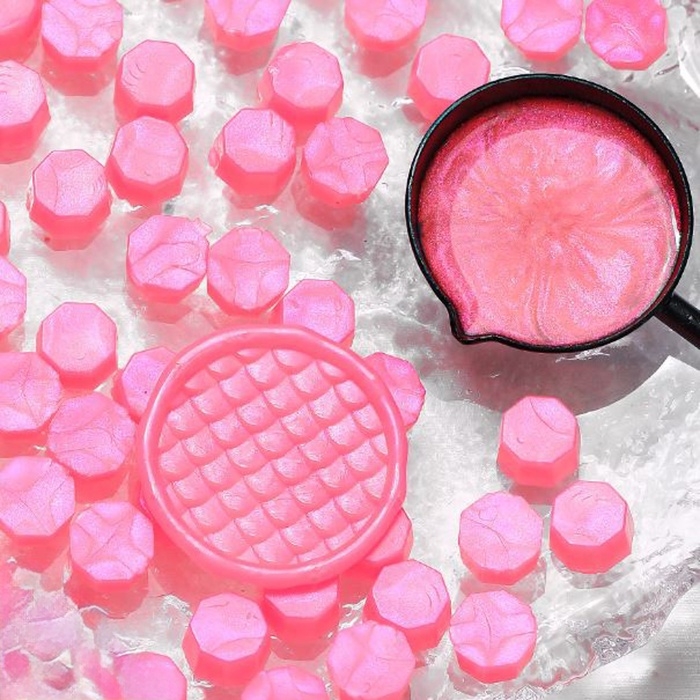 Сургуч в гранулах Сургуч в гранулах "Фуксия" перламутр набор 100 капсул