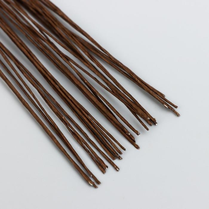 Проволока для творчества Проволока для творчества "Florico" 0.3 мм, 30 шт, 40 см, в бумажной оплётке, коричневый